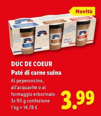 Duc De Coeur - Paté Di Carne Suina