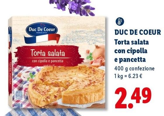 Duc De Coeur - Torta Salata Con Cipolla E Pancetta