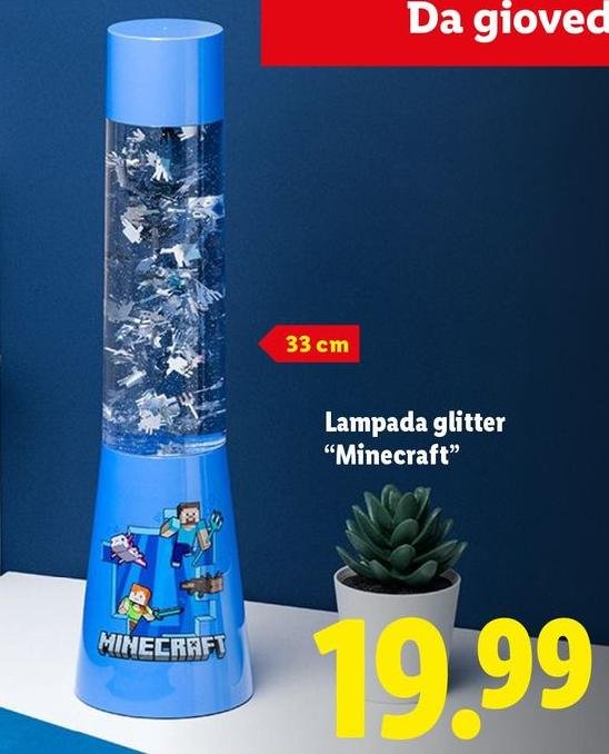 Lampada Glitter "Minecraft"