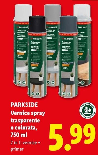 Parkside - Vernice Spray Trasparente O Colorata, 750 Ml