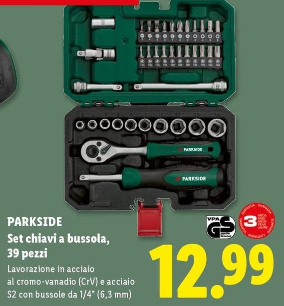 Parkside - Set Chiavi A Bussola, 39 Pezzi