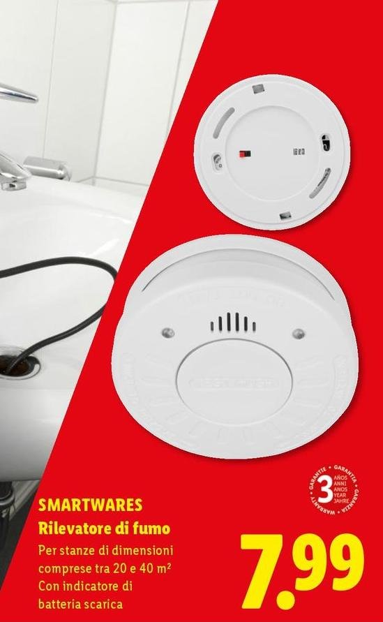 Smartwares - Rilevatore Di Fumo