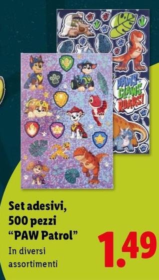 Set Adesivi, 500 Pezzi "Paw Patrol"
