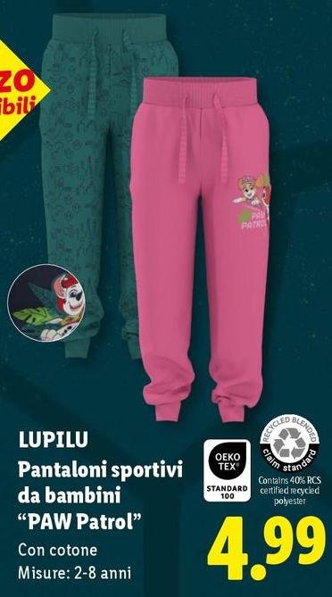Lupilu - Pantaloni Sportivi Da Bambini "Paw Patrol"