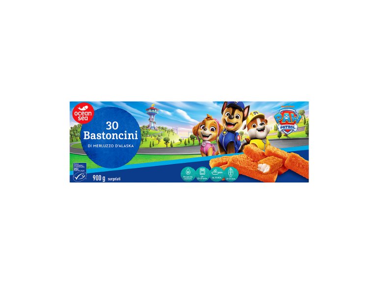 Paw Patrol Bastoncini di filetto di merluzzo d'Alaska