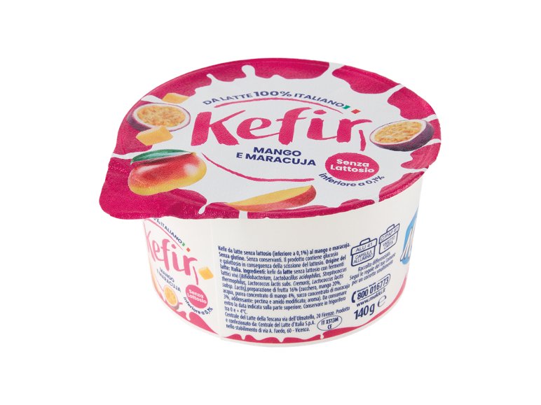 Kefir senza lattosio mango e maracuja