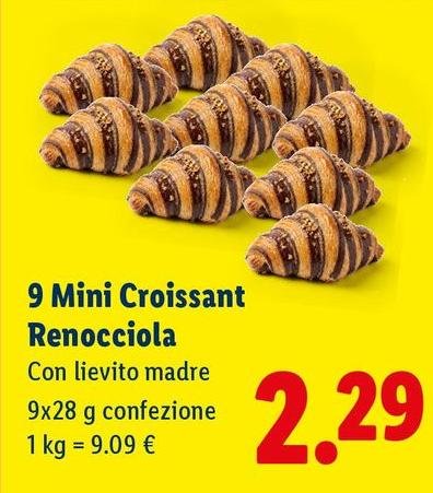 9 Mini Croissant Renocciola