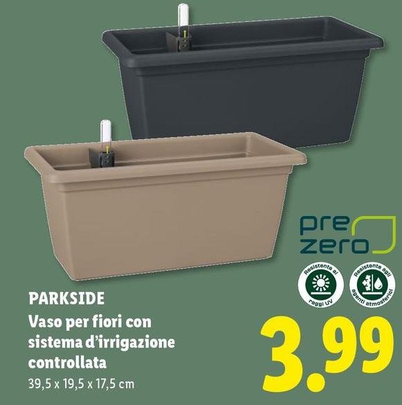 Parkside - Vaso Per Fiori Con Sistema D'irrgazione Controllata