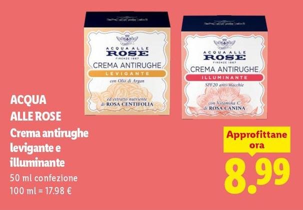 Acqua Alle Rose - Crema Antirughe Levigante E Illuminante