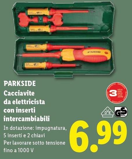 Parkside - Cacciavite Da Elettricista Con Inserti Intercambiabili