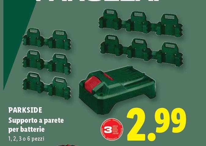 Parkside - Supporto A Parete Per Batterie