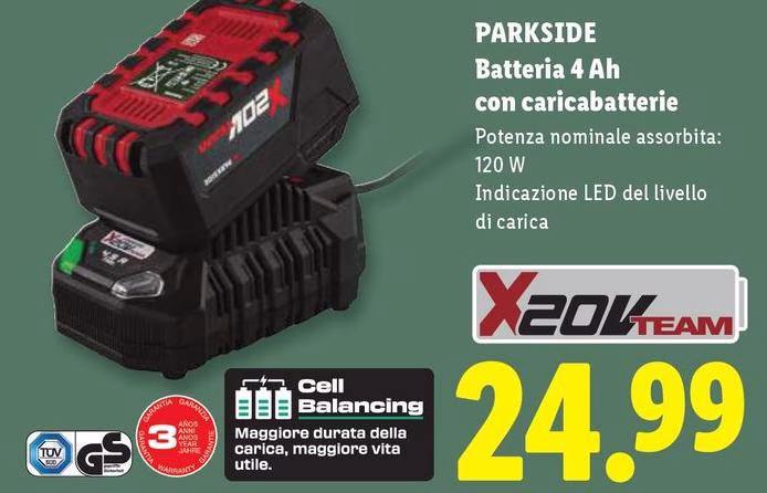 Gs - Batteria 4 Ah Con Cariocabatterie