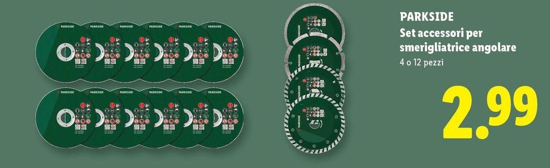 Parkside - Set Accessoire Per Amrdiglitrice Angolare