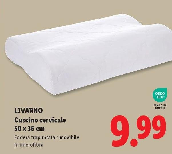 Oeko Tex - Cuscino Cervicale 50 X 36 Cm