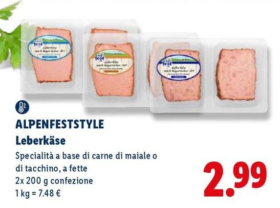 Specialita A Base Di Carne Di Maiale O Di Tacchino
