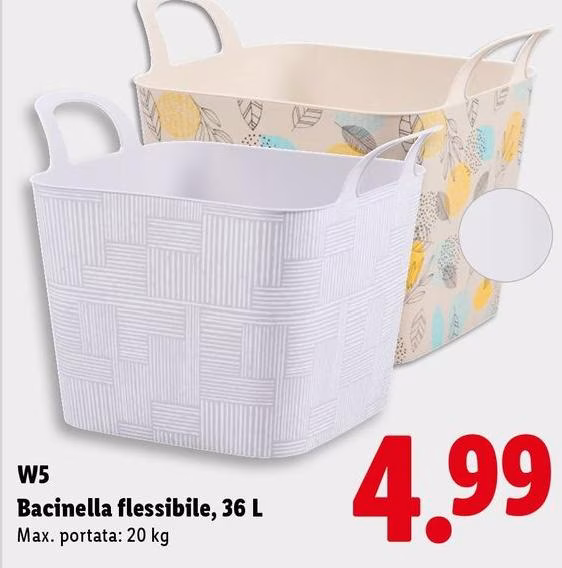W5 - Bacinella Flessibile,36 L