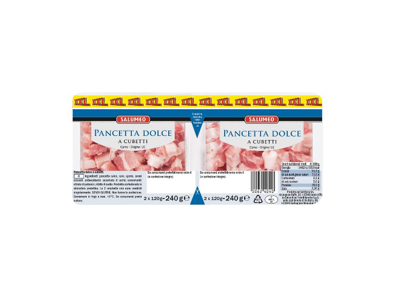 Cubetti di pancetta XXL
