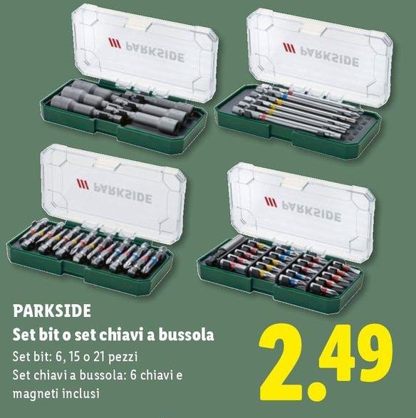 Parkside - Set Bit O Set Chiavi A Bussola