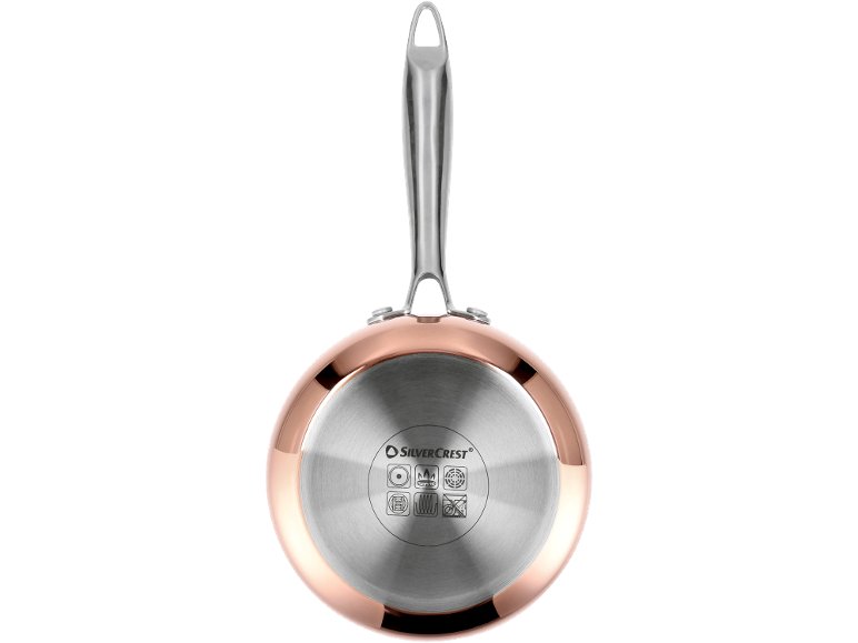 Casseruola con rivestimento in rame e coperchio Ø 16 cm