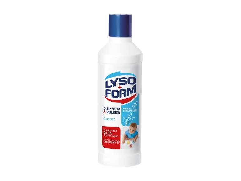 Detergente per pavimenti con disinfettante