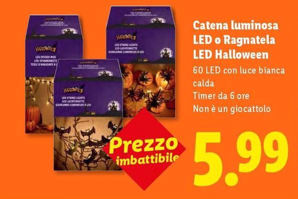 Catena Luminosa Led O Ragnatela Led Halloween