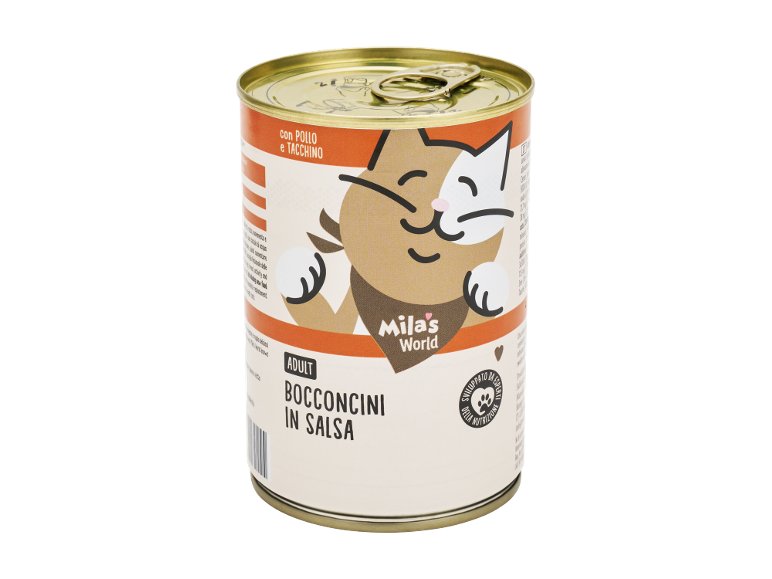 Bocconcini per gatto in salsa