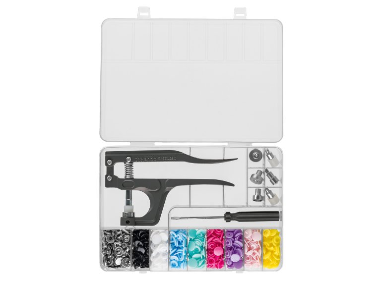 Set bottoni a pressione con pinza