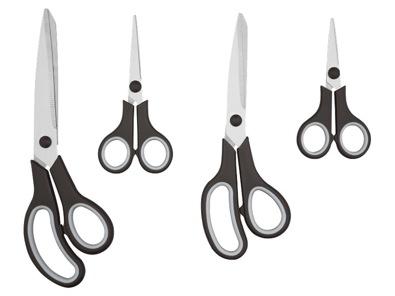 Set forbici, 4 pezzi