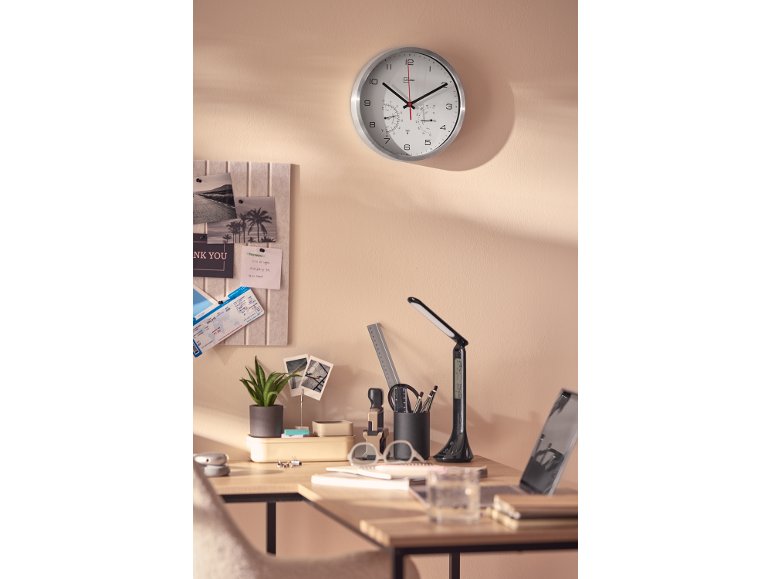 Orologio da parete radiocontrollato con termometro ed igrometro