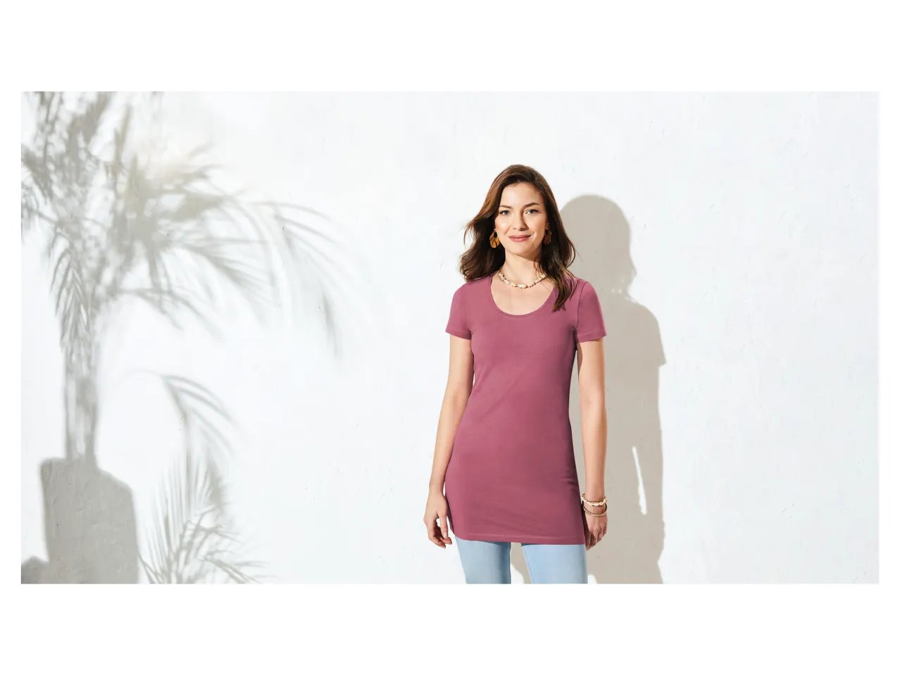 T-shirt lunga da donna