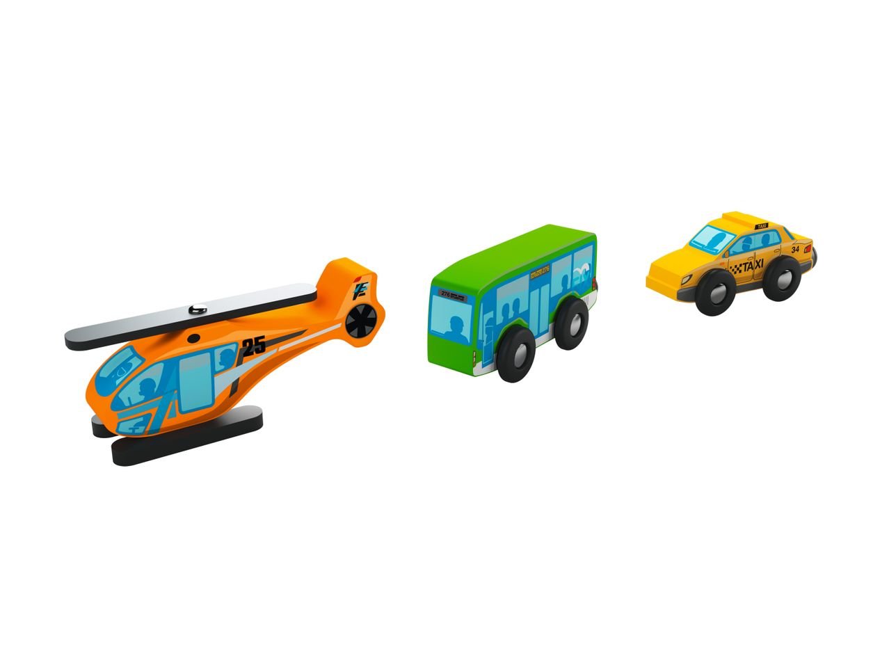 Set veicoli per gioco pista in legno