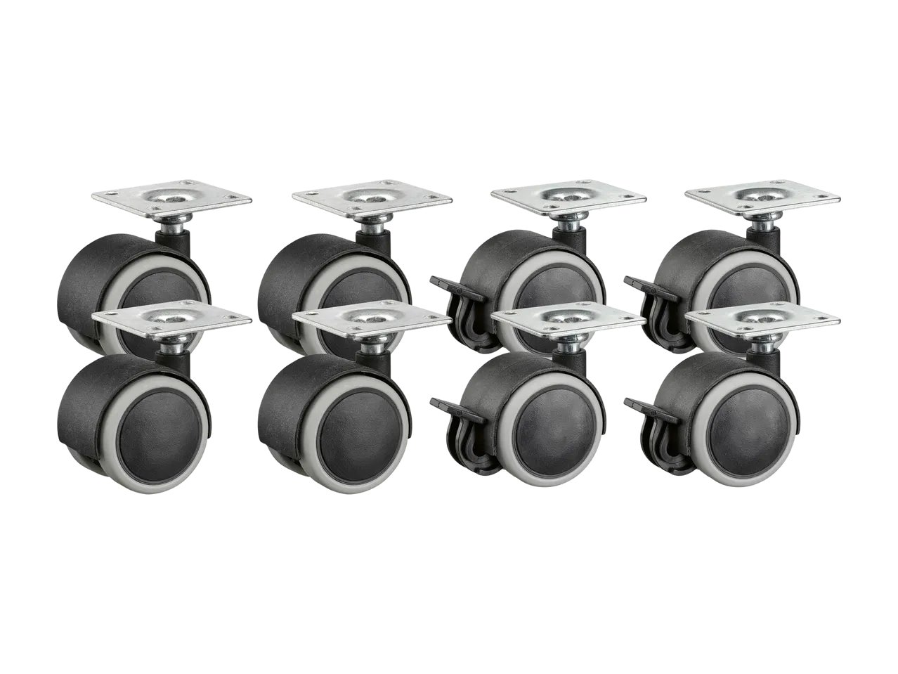 Set rotelle per mobili, 4 o 8 pezzi