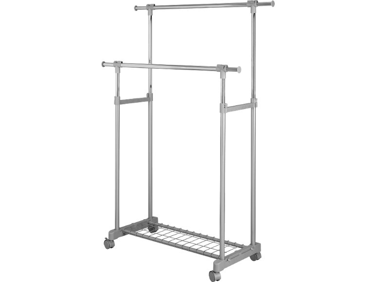 Stender appendiabiti doppio con rotelle